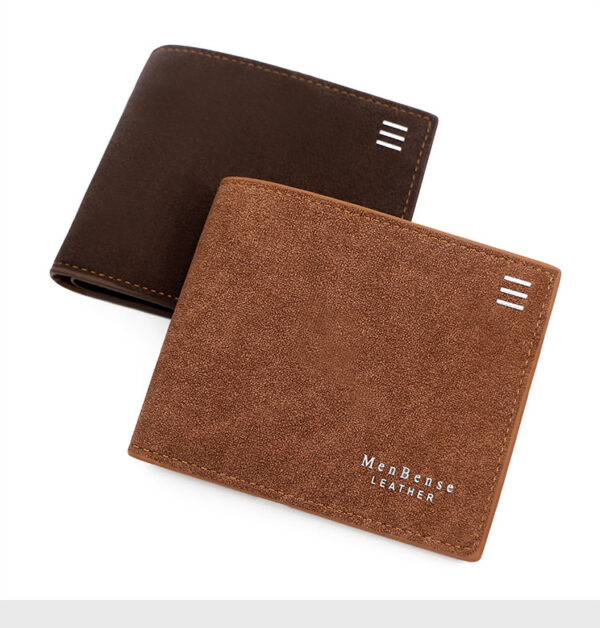 New Personalized Men's Short Wallet Fashion Silk Screen Wallet Men's Frosted Clutch Wallet - Image 6