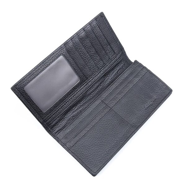 Men'S Wallet Retro Crazy Horse Leather Long Vertical Wallet - Image 3