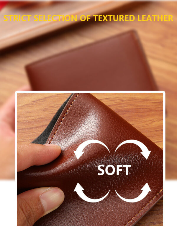 Soft Leather Multi-card Slot Small Wallet - Image 3
