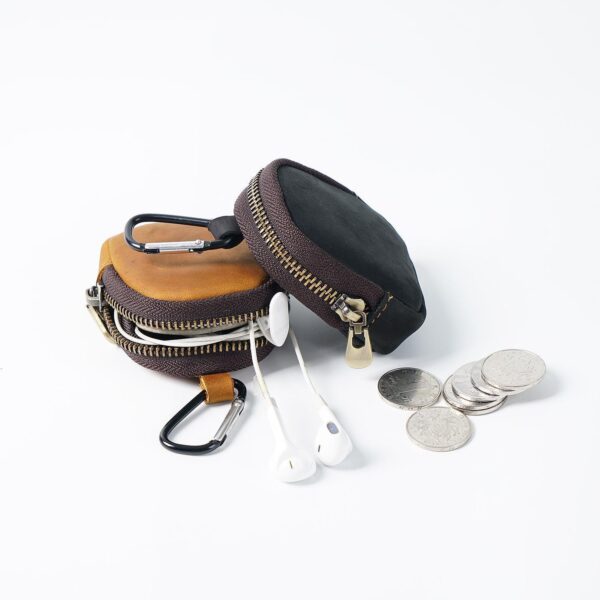 Cowhide Small Wallet Zipper Shell - Image 10