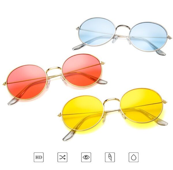 New Korean round jelly sunglasses transparent ocean sunglasses sunglasses vintage sunglasses 3019 - Image 3
