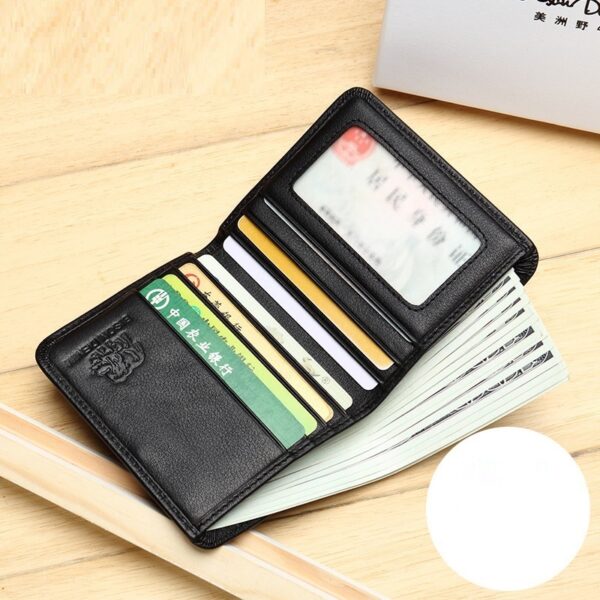 Men's Slim Leather Wallet – RFID Blocking | Ultra-Thin Cowhide Wallet - Image 5