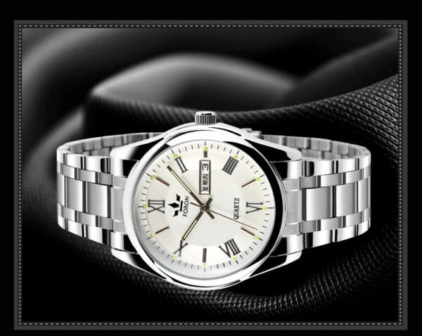 High grade brand watches, men's fashionable quartz watches, waterproof machinery, luminous calendar, business belts, foreign trade watches - Image 2