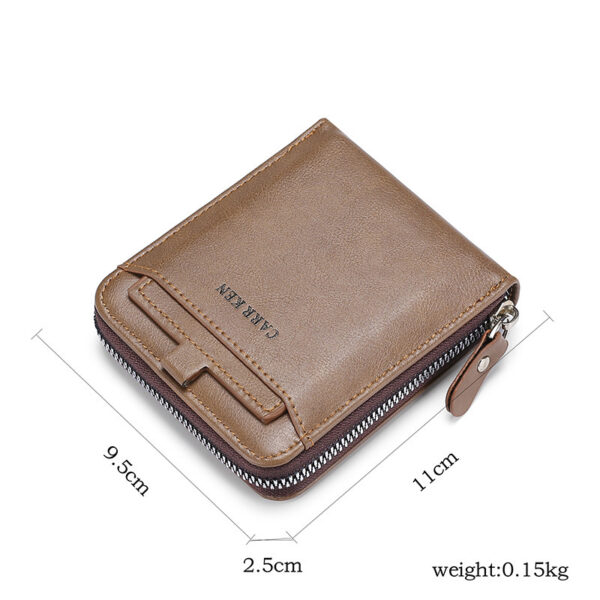 Men's Short Casual Fashion Zipper Wallet - Image 5