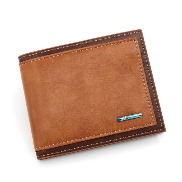Fashion Simple Men's Stitching Short Wallet - Image 9