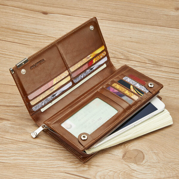 Cash Bag Cowhide Wallet Large Capacity - Image 6