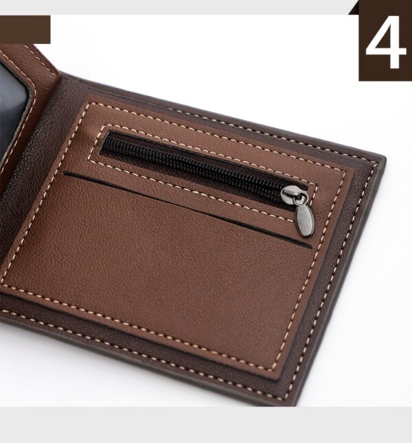 New Personalized Men's Short Wallet Fashion Silk Screen Wallet Men's Frosted Clutch Wallet - Image 2