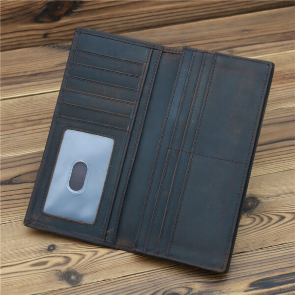 Pure First Layer Cowhide  Retro Wallet - Image 9