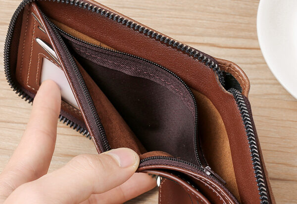 Men's Short Casual Fashion Zipper Wallet - Image 2