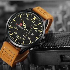 Top Luxury Brand NAVIFORCE Men Sports Watches Men's Quartz Date Clock Man Leather Army Military Wrist Watch Relogio Masculino