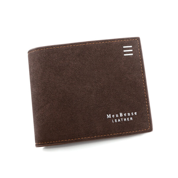 New Personalized Men's Short Wallet Fashion Silk Screen Wallet Men's Frosted Clutch Wallet - Image 4