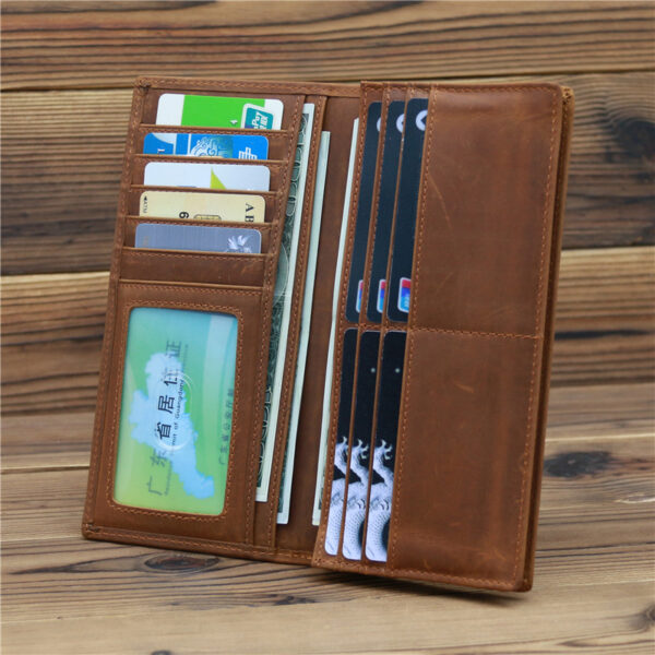 Pure First Layer Cowhide  Retro Wallet - Image 6