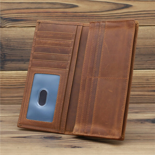 Pure First Layer Cowhide  Retro Wallet - Image 8