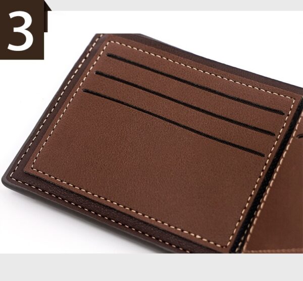 New Personalized Men's Short Wallet Fashion Silk Screen Wallet Men's Frosted Clutch Wallet - Image 5