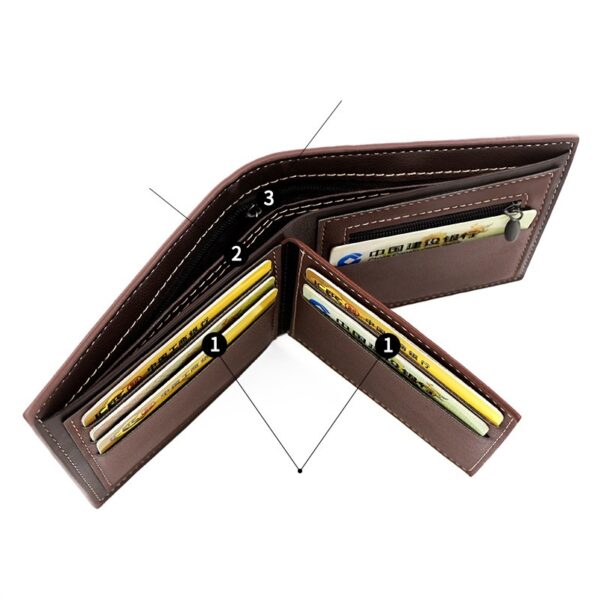 New Personalized Men's Short Wallet Fashion Silk Screen Wallet Men's Frosted Clutch Wallet - Image 3