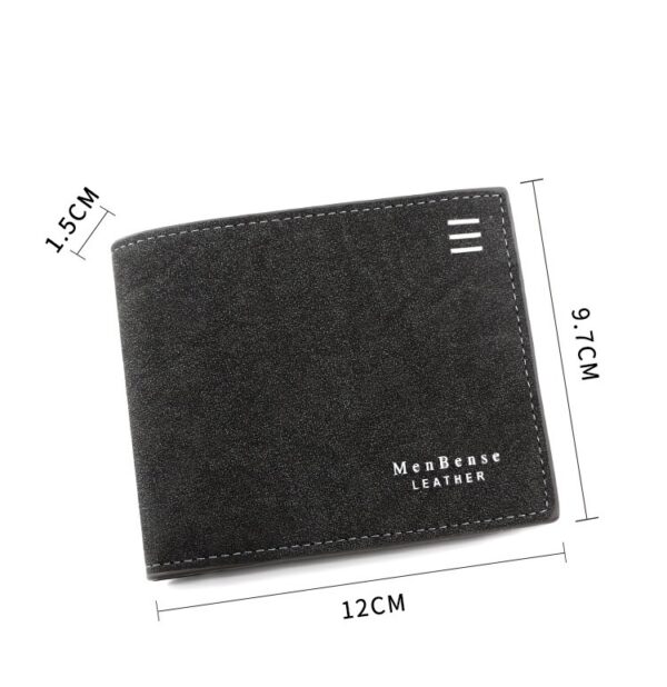 New Personalized Men's Short Wallet Fashion Silk Screen Wallet Men's Frosted Clutch Wallet - Image 10