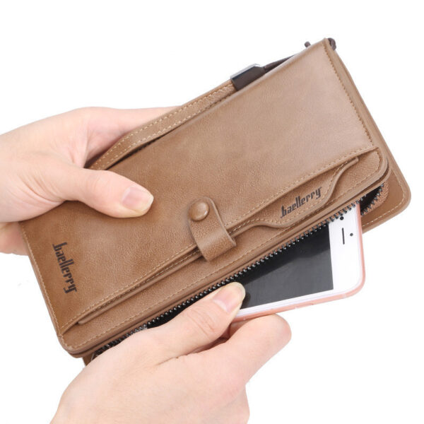 Men's Retro Multifunction Phone Bag Wallet - Image 8