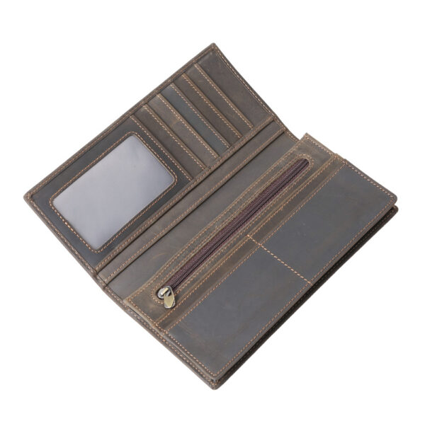 Pure First Layer Cowhide  Retro Wallet - Image 7