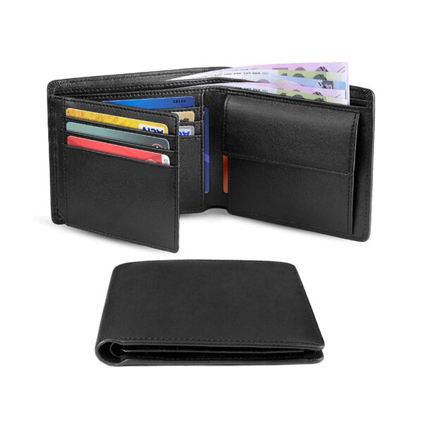 Men's Short Top Layer Cowhide Wallet - Image 8