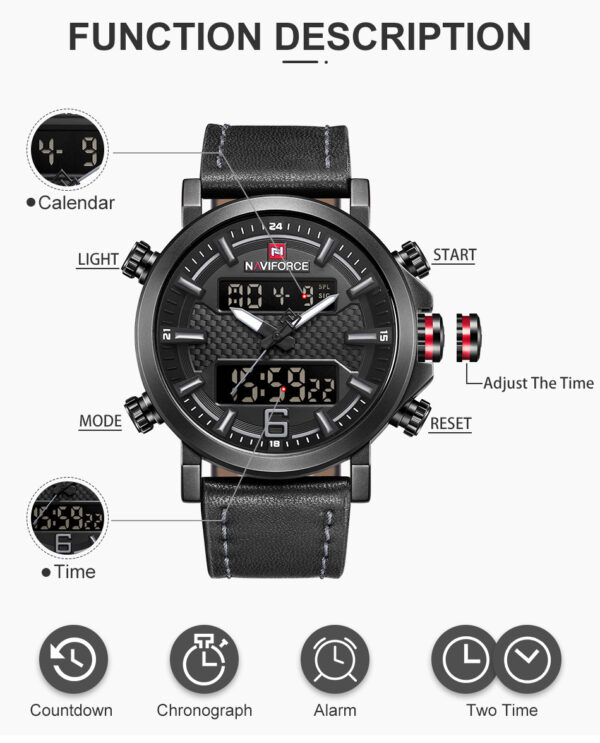 Naviforce Men's Watch – Stylish, Durable & Multifunctional Timepiece for Men - Image 9